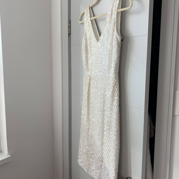 *Moving Sale* BNWT Adrianna Papell Ivory Sequin Dress - Picture 4 of 7